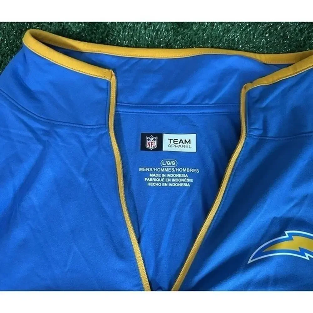 Los Angeles Chargers NFL Team Apparel Quarter Zip Pullover‎ Shirt Men's L NWOT